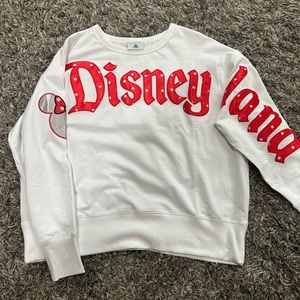 New Womens Disneyland white crewneck size L
